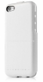 Кожаный чехол для iPhone 5C Itskins Plume Precious, цвет white/black (APNP-FETHR-WHBK)