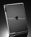 Защитная наклейка на заднюю крышку iPad 3 и iPad 4 SGP Skin Guard Series, цвет черный карбон (SGP08858)