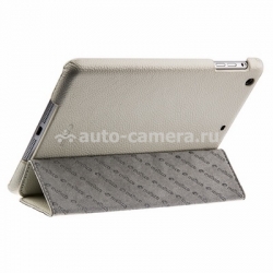 Кожаный чехол для Pad mini / iPad mini 2 (retina) Melkco Slimme Cover Type, цвет White LC