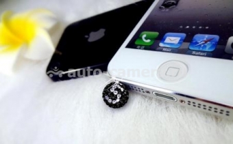 Мобильное украшение для iPhone 5 линия Пятерка, цвет black