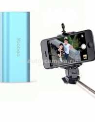 Монопод для селфи в комплекте с внешним аккумулятором YOOBAO Power Bank S2 Selfie 5200 mAh, цвет Blue