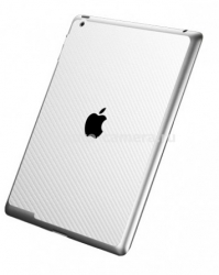 Защитная наклейка на заднюю крышку iPad 3 и iPad 4 SGP Skin Guard Series, цвет белый карбон (SGP08859)